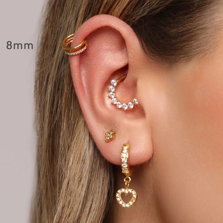 Helix Doppelter Piercing Clicker Titan