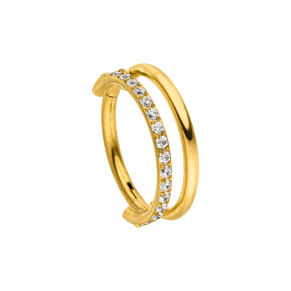 18K Gelbgold vergoldet Glitzer Piercing Conch