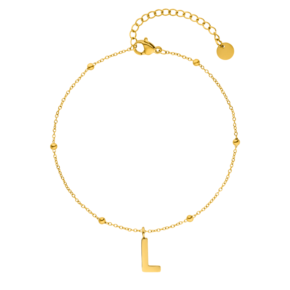 Buchstaben Armband personalisiert wasserfest 18K vergoldet
