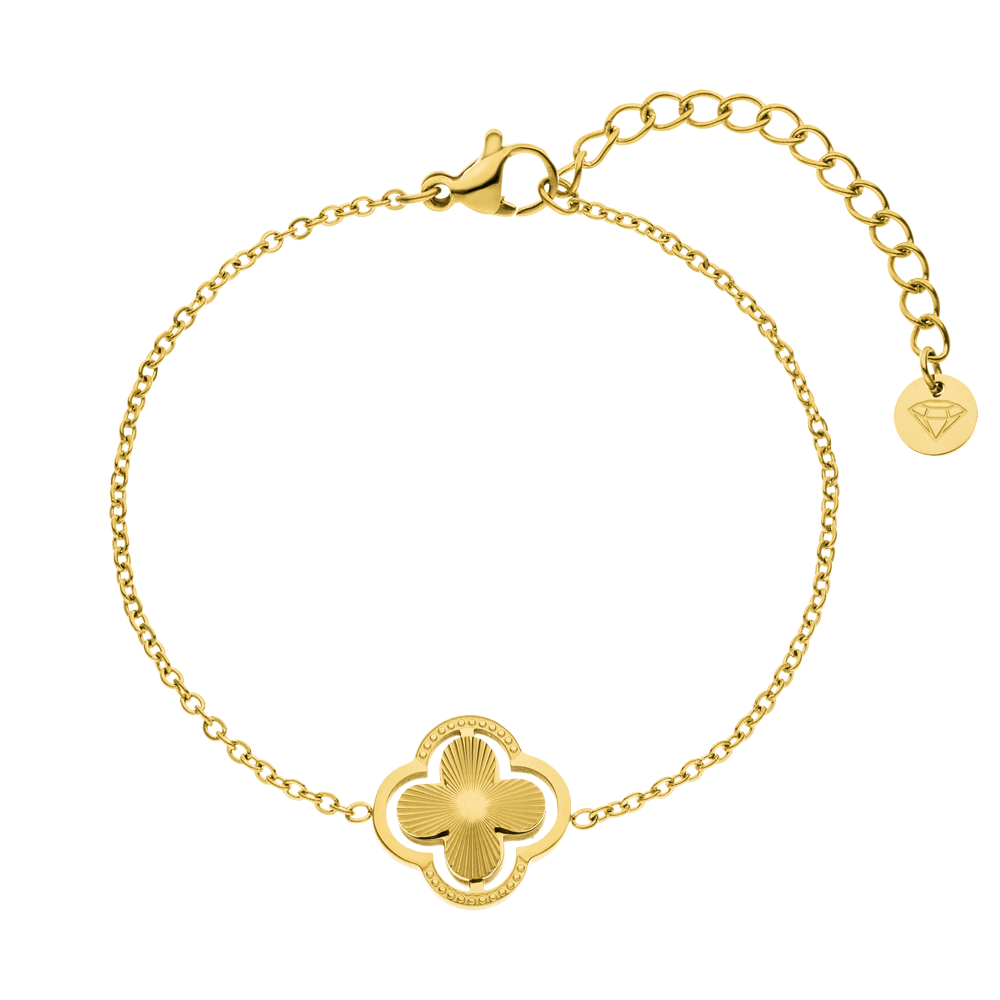 Double Clover Armband | 18K vergoldet
