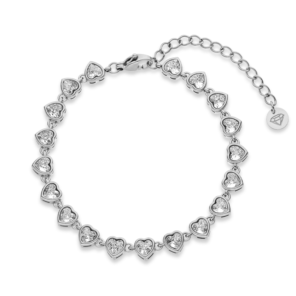 Drop Heart Armband | 18K vergoldet