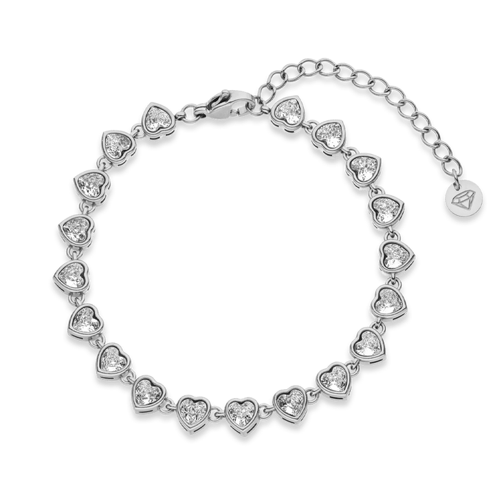 Drop Heart Armband | 18K vergoldet