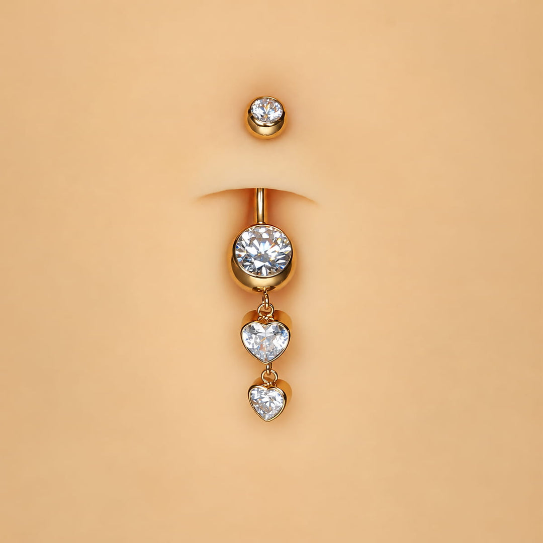 Drop Heart Belly Piercing | Titan