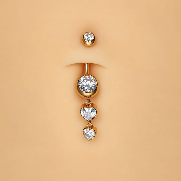 Drop Heart Belly Piercing | Titan
