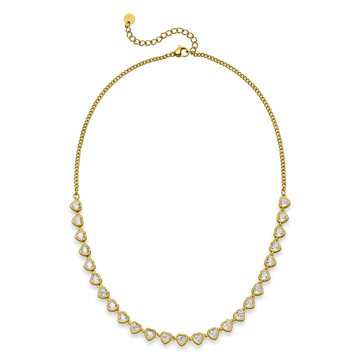 Drop Heart Halskette | 18K vergoldet