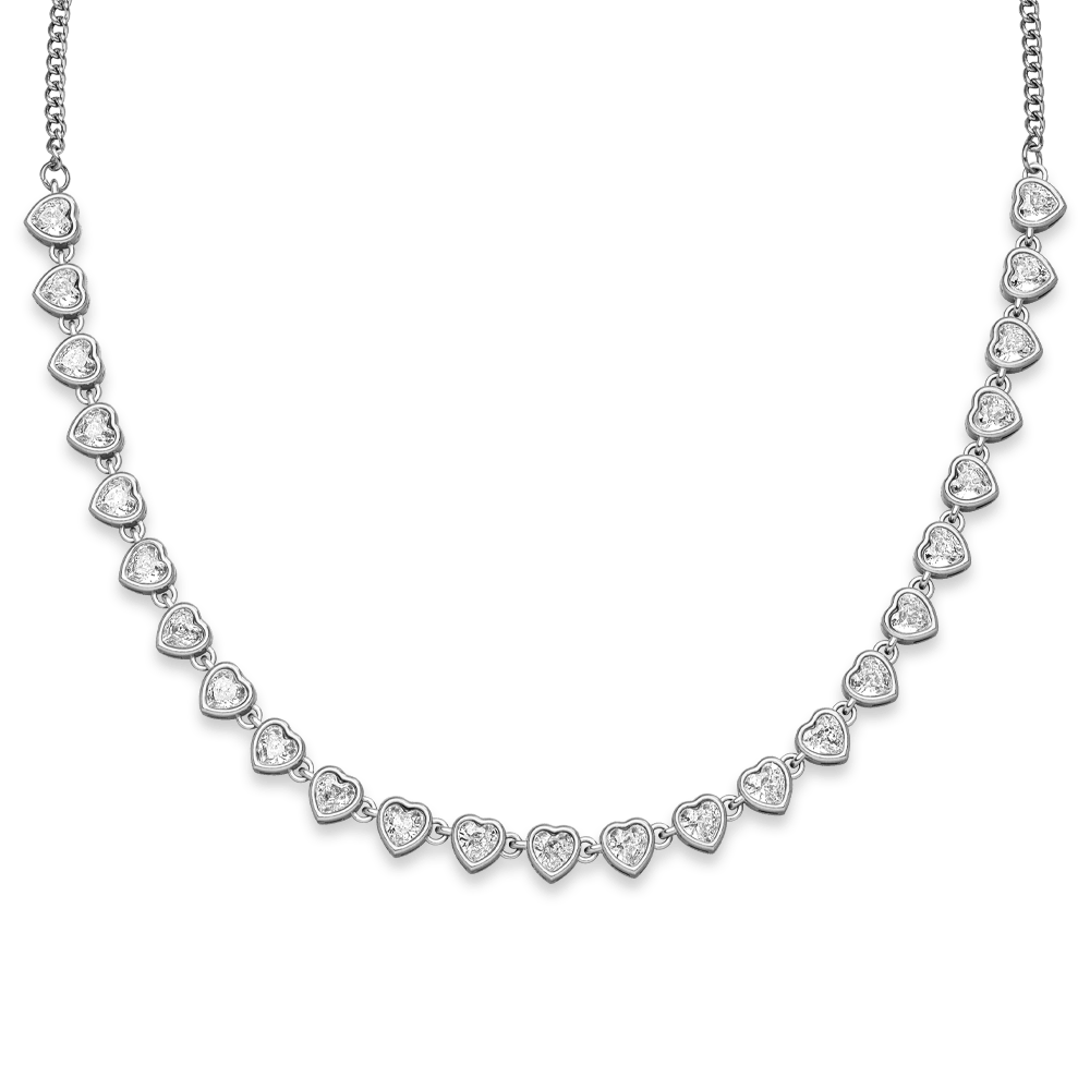 Drop Heart Halskette | 18K vergoldet