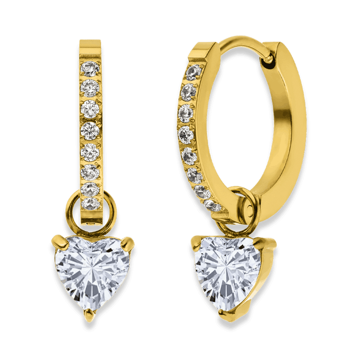 Drop Heart Ohrringe | 18K vergoldet