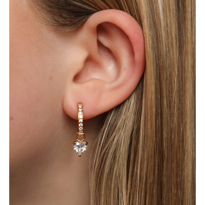 Drop Heart Ohrringe | 18K vergoldet