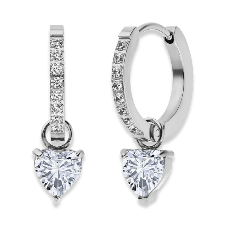 Drop Heart Ohrringe | 18K vergoldet