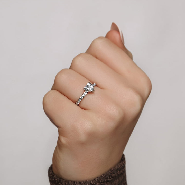 Drop Heart Ring | 18K vergoldet