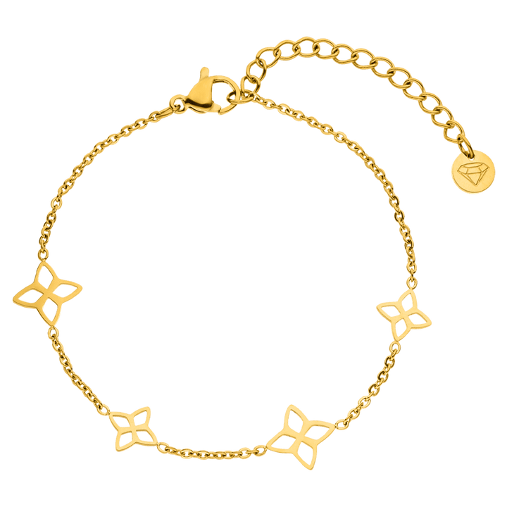 Elgant Flower Armband | 18K vergoldet
