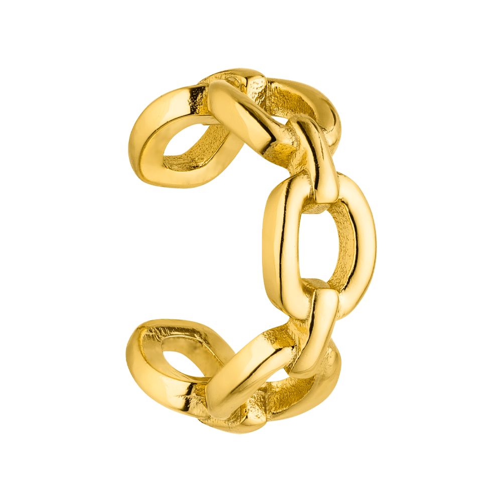 Fake Ohrpiercing Echtsilber vergoldet Chain Kette