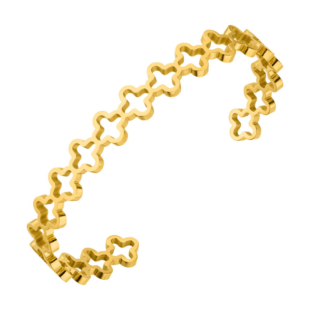 SENCE Copenhagen Ohrstecker Happy clover, in Gold