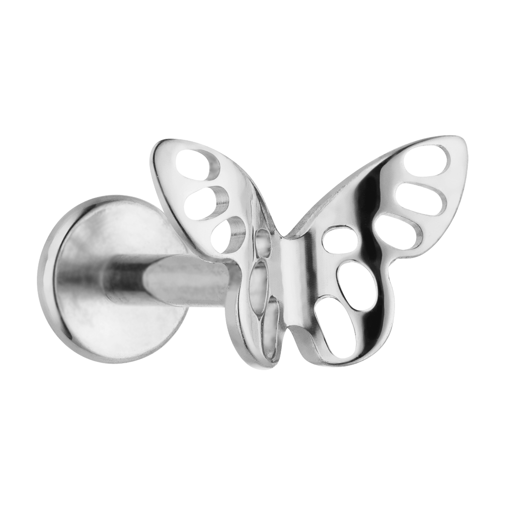 Schmetterling Piercing Titan Silber wasserfest Ohrpiercing