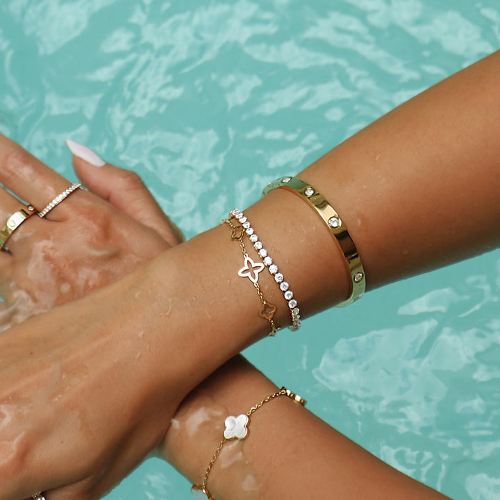 Fancy Clover Bracelet | 18K gold-plated
