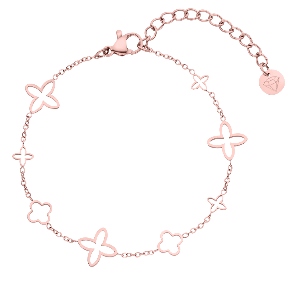 Fancy Clover Armband | 18K vergoldet