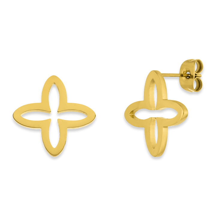 Fancy Clover Ohrstecker | 18K vergoldet