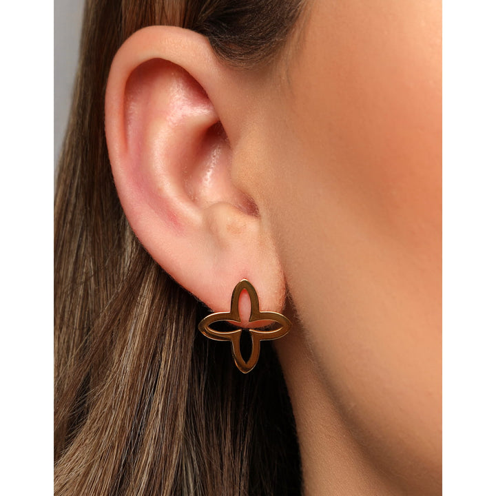 Fancy Clover Ohrstecker | 18K vergoldet