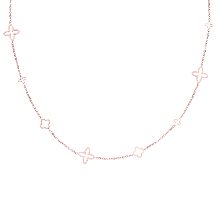 Collier de trèfle fantaisie | Plaqué or 18 carats