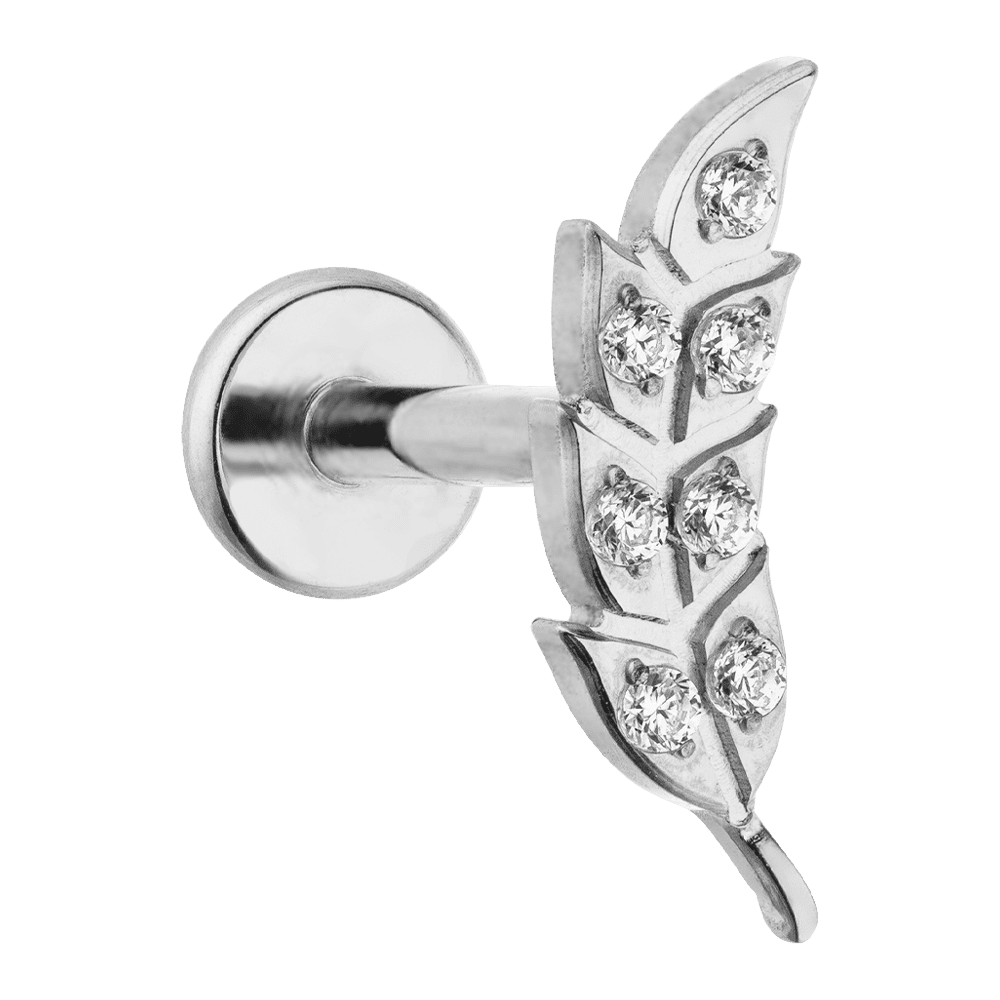 Ohrpiercing silber titan glitzer steine wasserfest hautfreundlich