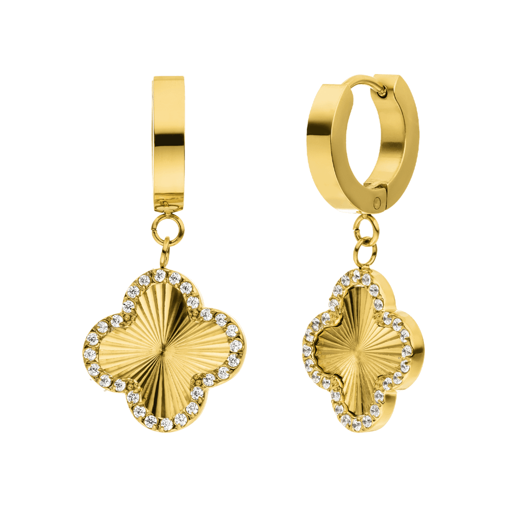Glamour Clover Ohrringe | 18K vergoldet
