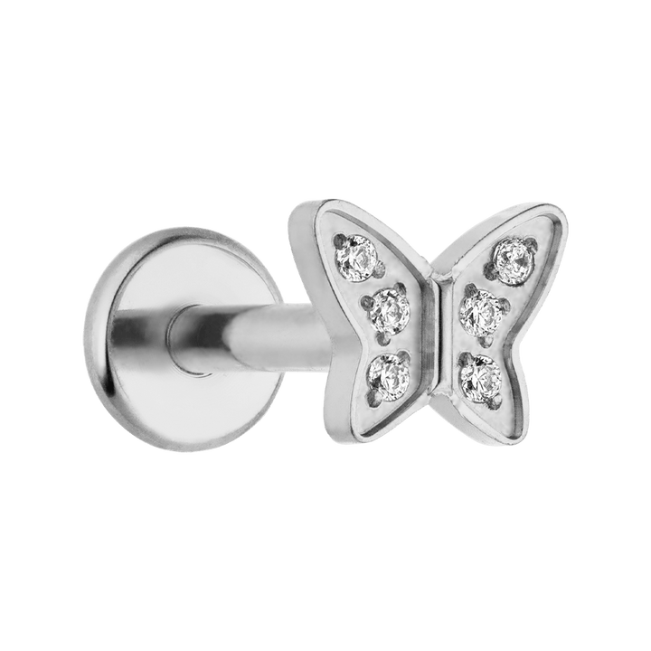 Schmetterling Titan Ohrpiercing silber