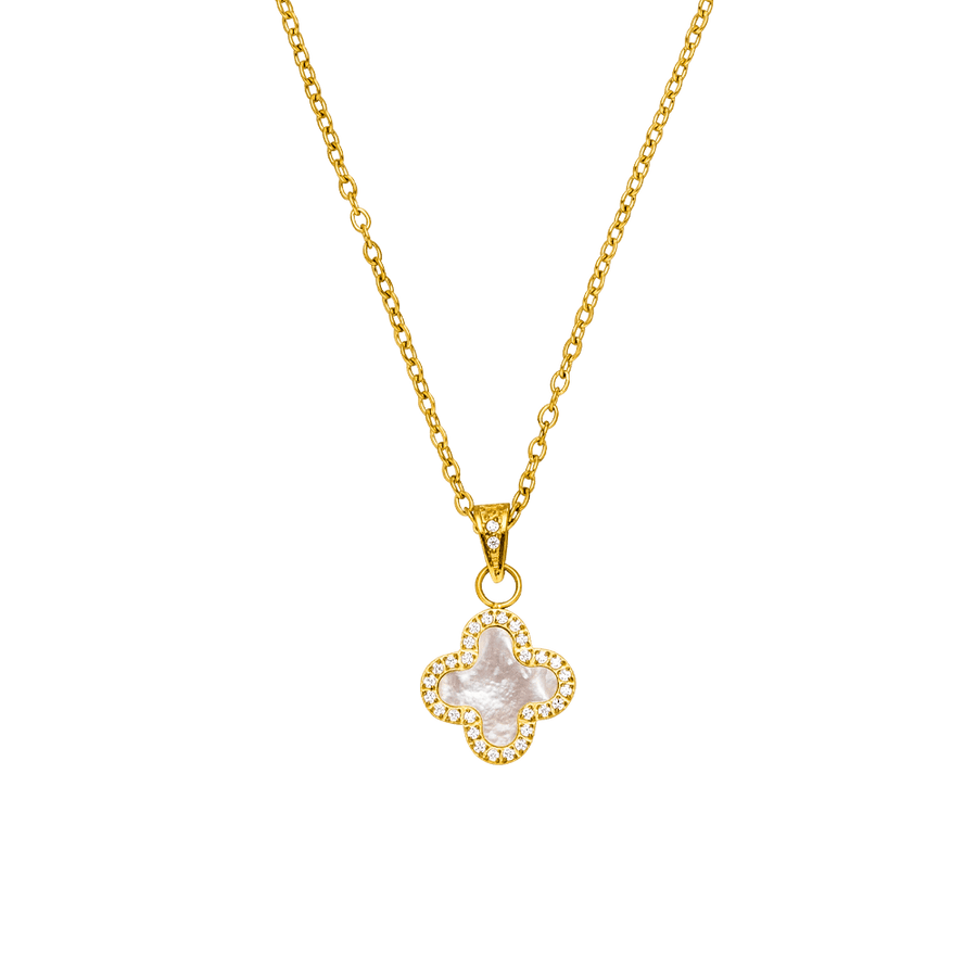 clover Kette gold Steinchen besonders wasserfest