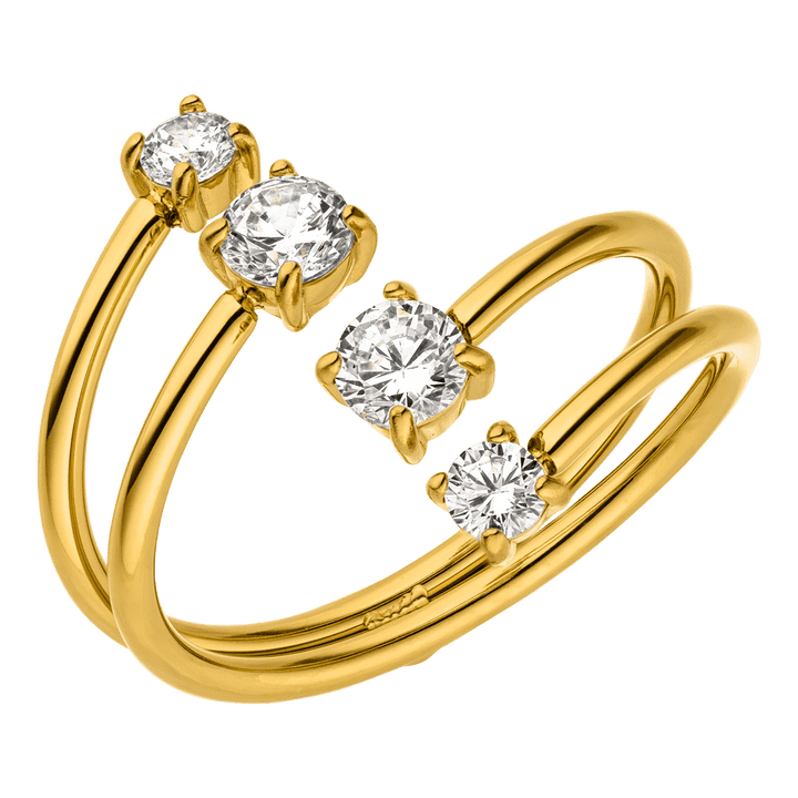 Glow Lines Ring | 18K vergoldet