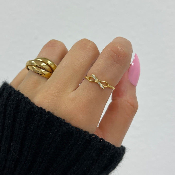 Glow Tie Ring | 18K vergoldet