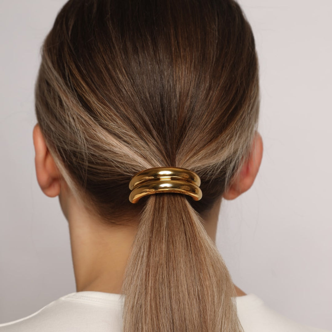 Haargummi mit Schmuck | 18K vergoldet
