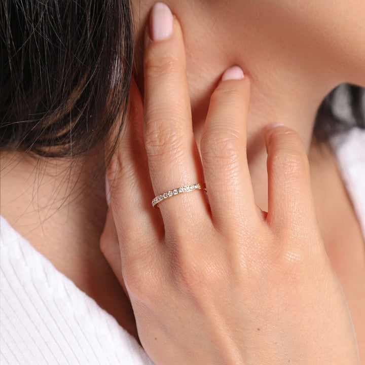 Half Shine Ring | 18K vergoldet