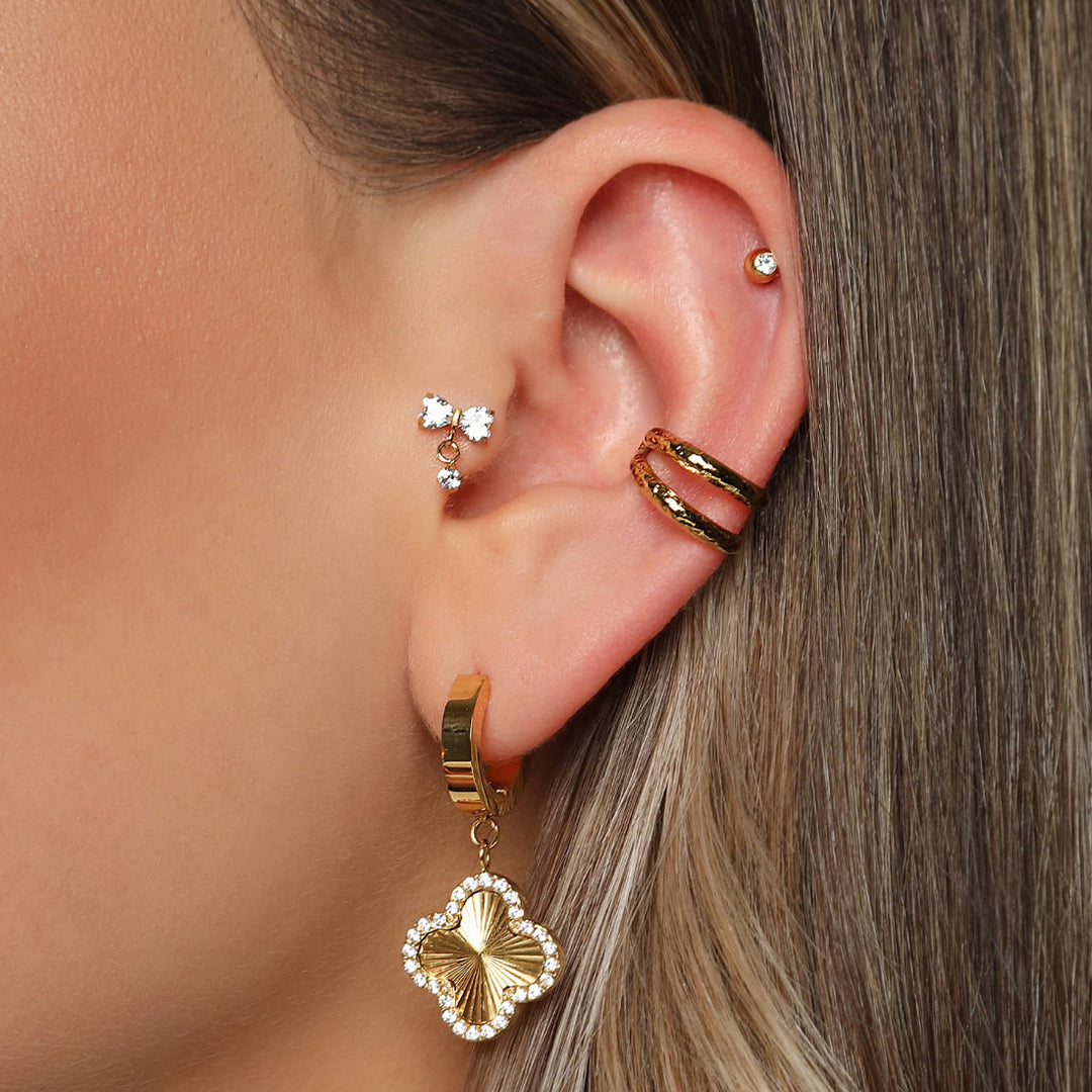 Hammered Ear Cuff | 18K vergoldet