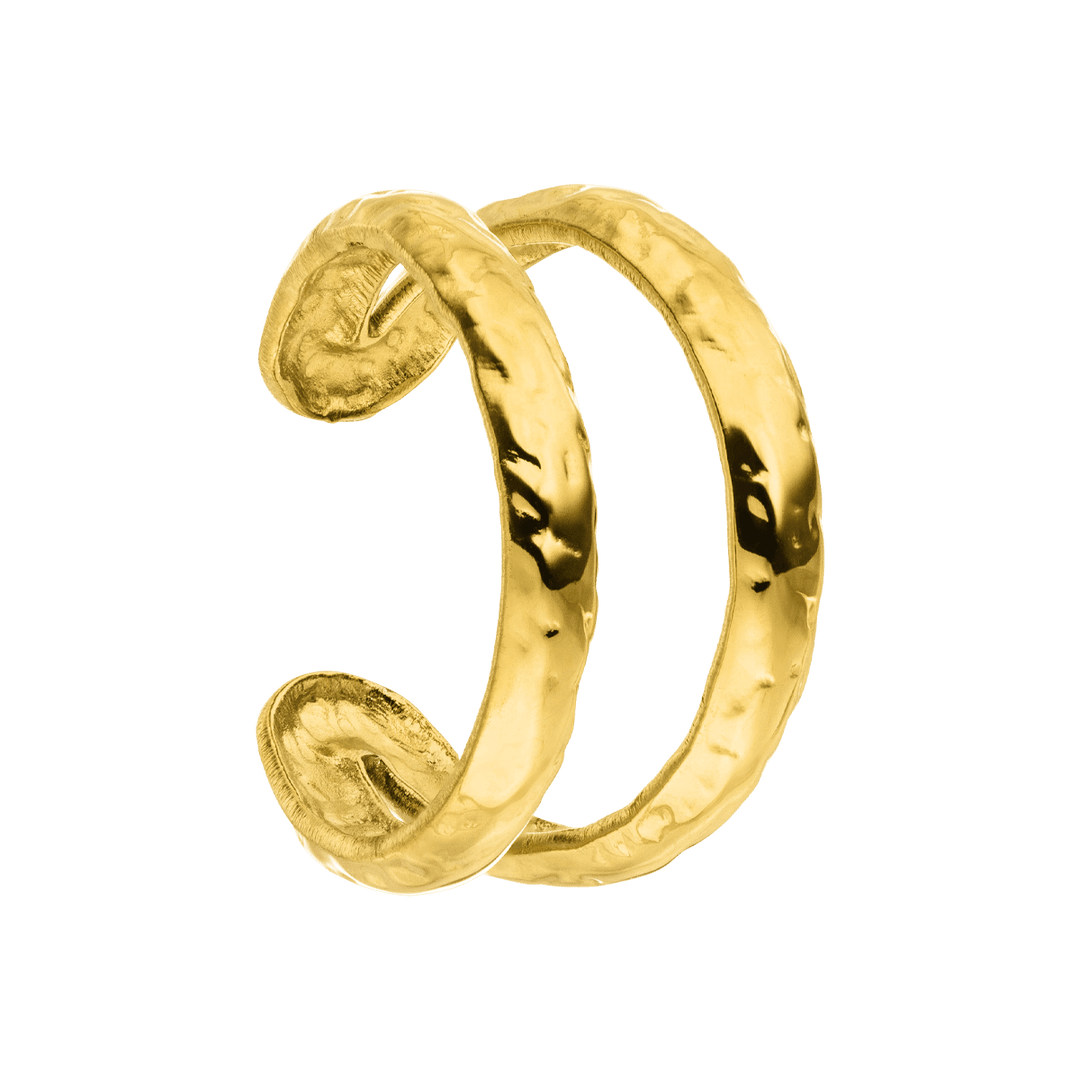 Hammered Ear Cuff | 18K vergoldet