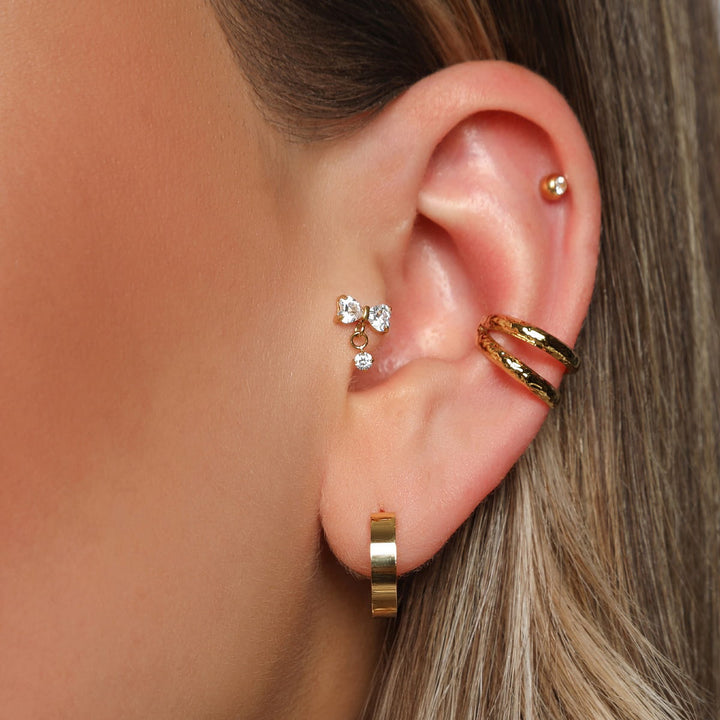 Hammered Ear Cuff | 18K vergoldet