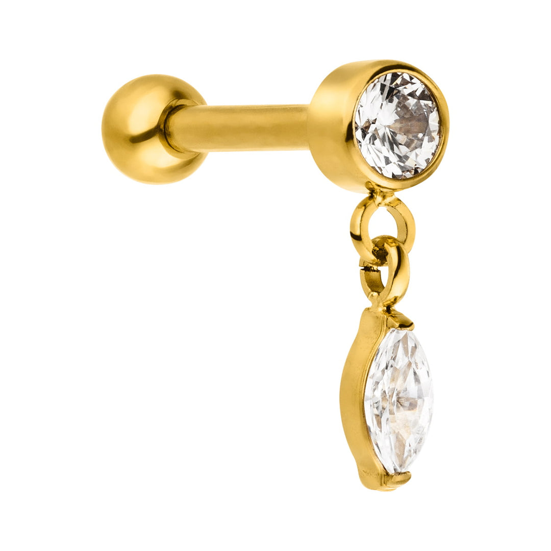 Helix Piercing Titan Glitzer Steine wasserfest Anhänger