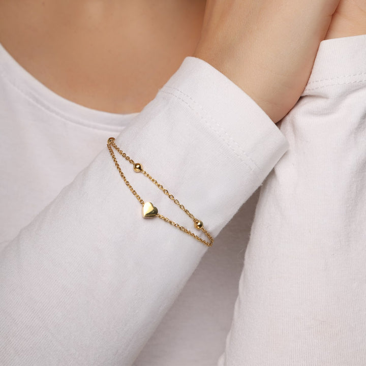 Heartbeat Armband | 18K vergoldet