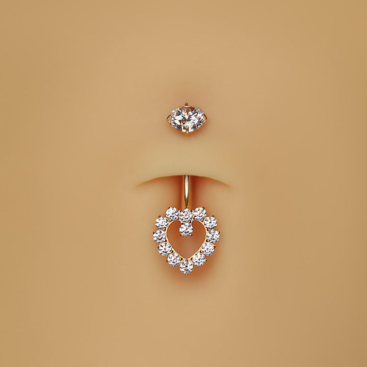 Heart Deluxe Belly Piercing | Titan