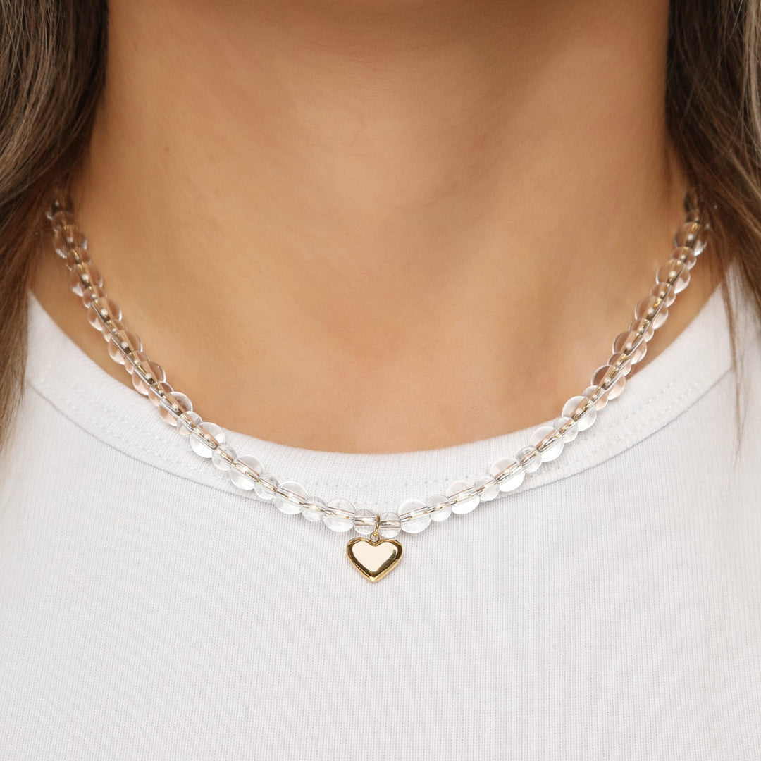 Ice Heart Halskette | 18K vergoldet