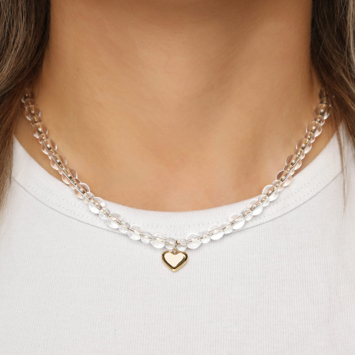 Ice Heart Halskette | 18K vergoldet