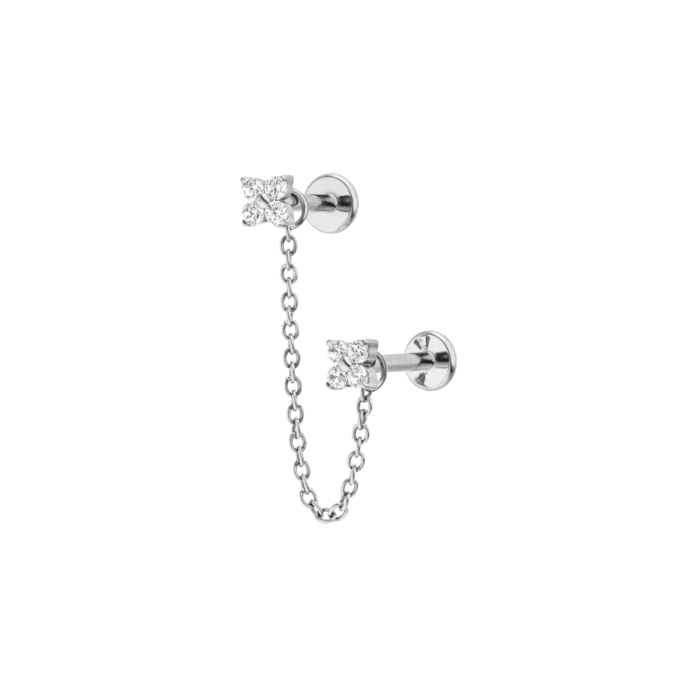 Kette für Piercings Silber wasserfest