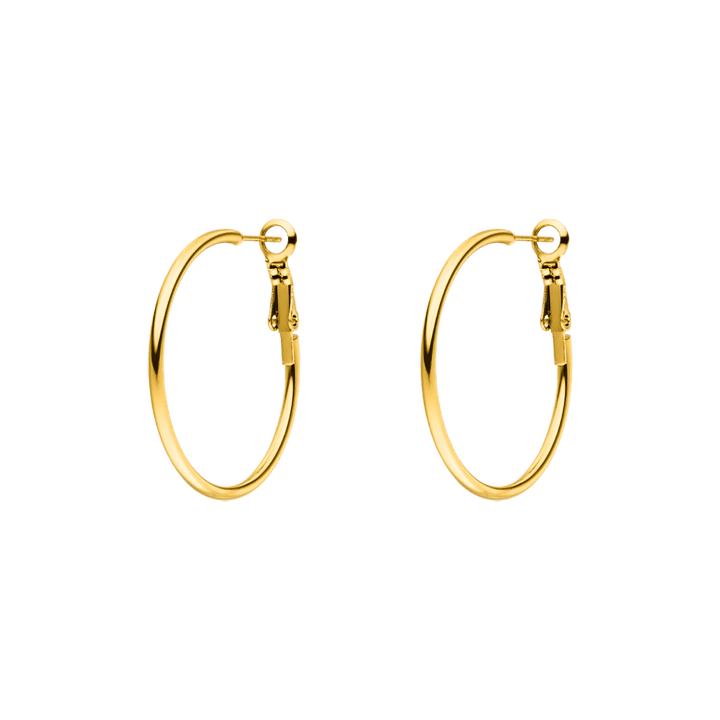 Große Creolen Ohrringe 18K vergoldet aus Edelstahl