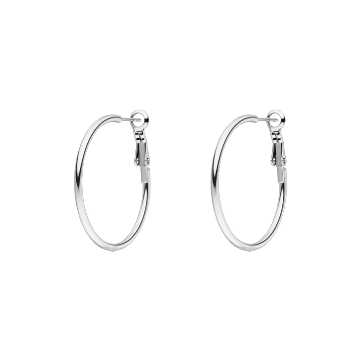 Große Creolen Ohrringe in Silber aus Edelstahl