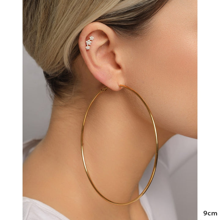 Large Hoops Earrings | 18K gold-plated