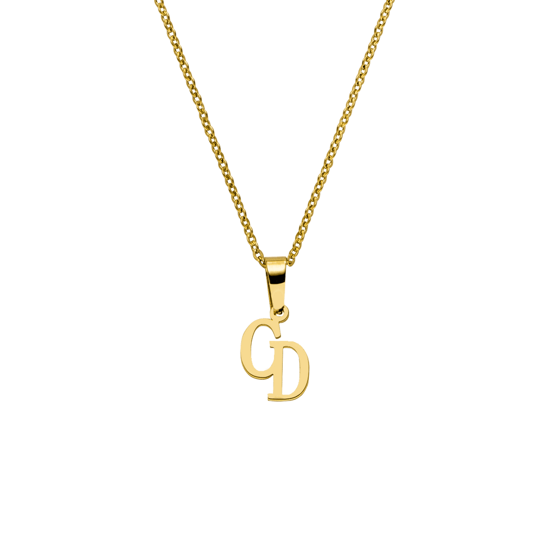 Letter Monogramm Kette | 18K vergoldet