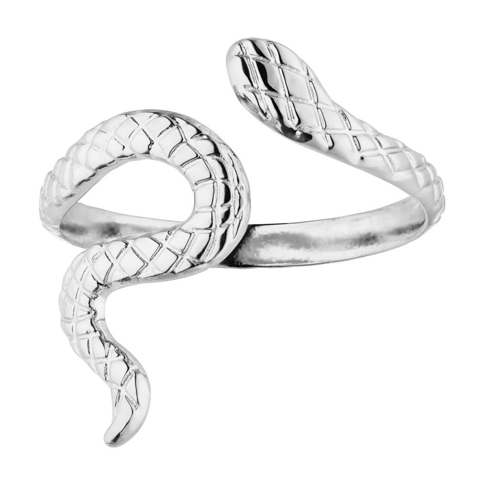 Schlangen Ring Silber Edelstahl größenverstellbar wasserfest