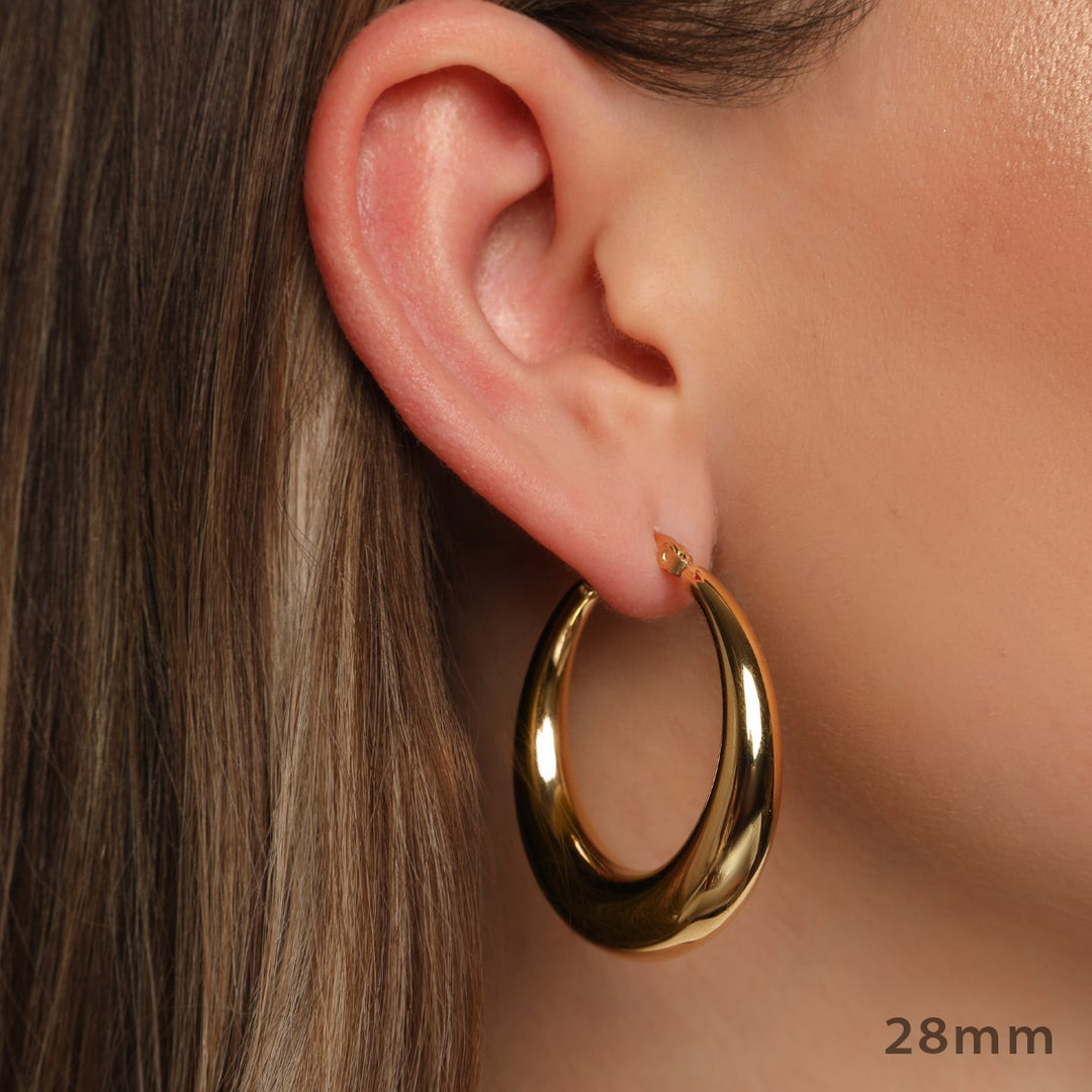 Kreolen groß elegant schlicht Damen