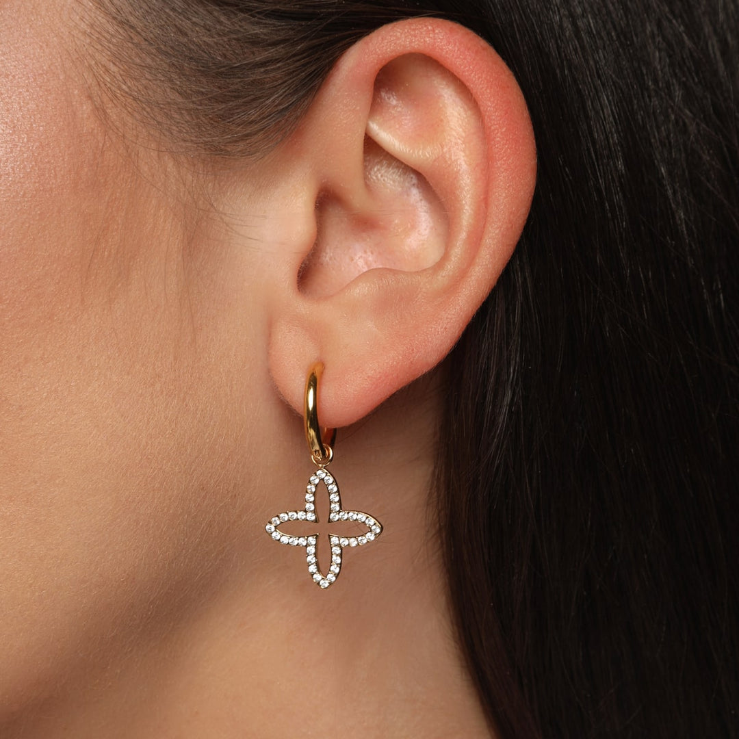 Luxe Fleur Ohrringe | 18K vergoldet