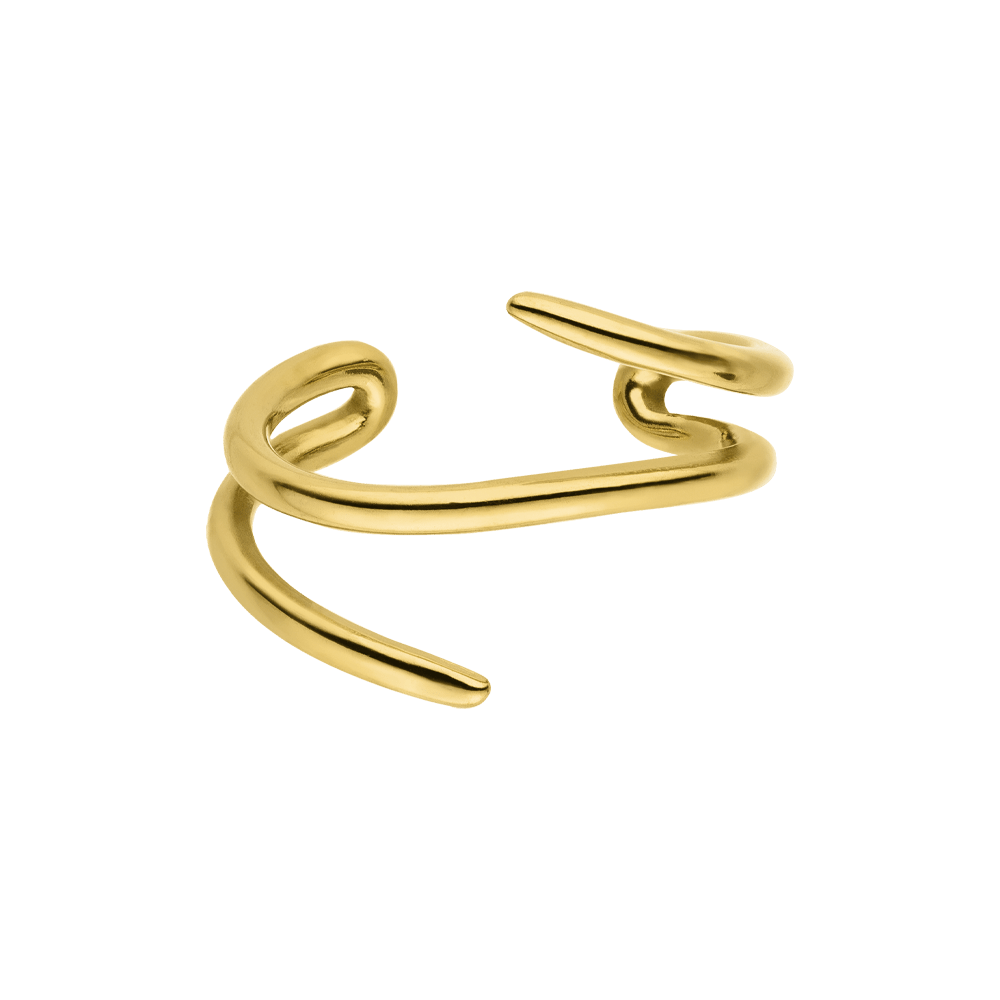 Spiral Ear Cuff Gold Edelstahl spiralförmig vergoldet