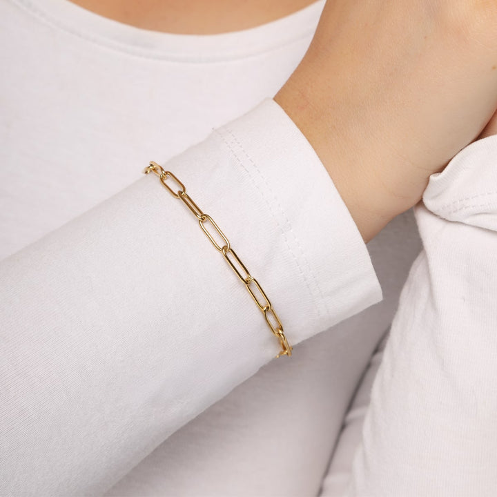 Paperclip Arnbabd  vergoldet wasserfest