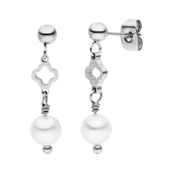 Pearl Clover Ohrstecker | 18K vergoldet